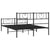 Metal Bed Frame without Mattress with Footboard Black 135x190 cm