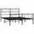 Metal Bed Frame without Mattress with Footboard Black 150x200 cm
