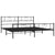 Metal Bed Frame without Mattress with Footboard Black 183x203 cm King