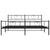 Metal Bed Frame without Mattress with Footboard Black 183x203 cm King