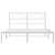 Metal Bed Frame without Mattress with Headboard White 150x200 cm