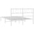 Metal Bed Frame without Mattress with Headboard White 150x200 cm