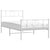 Metal Bed Frame without Mattress with Footboard White 90x190 cm
