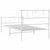 Metal Bed Frame without Mattress with Footboard White 90x190 cm