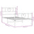 Metal Bed Frame without Mattress with Footboard White 90x190 cm