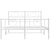 Metal Bed Frame without Mattress with Footboard White 135x190 cm