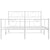 Metal Bed Frame without Mattress with Footboard White 150x200 cm