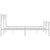 Metal Bed Frame without Mattress with Footboard White 150x200 cm