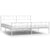 Metal Bed Frame without Mattress with Footboard White 183x203 cm King