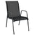 5 Piece Garden Dining Set Black Steel and Textilene