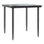 3 Piece Garden Dining Set Black Steel and Textilene