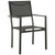 5 Piece Garden Dining Set Black Steel and Textilene