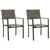 3 Piece Garden Dining Set Black Steel and Textilene