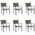 7 Piece Garden Dining Set Black Steel and Textilene