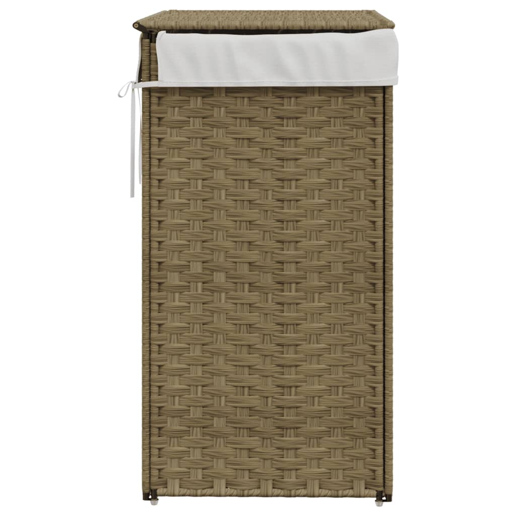 Laundry Basket with Lid 46x33x60 cm Poly Rattan