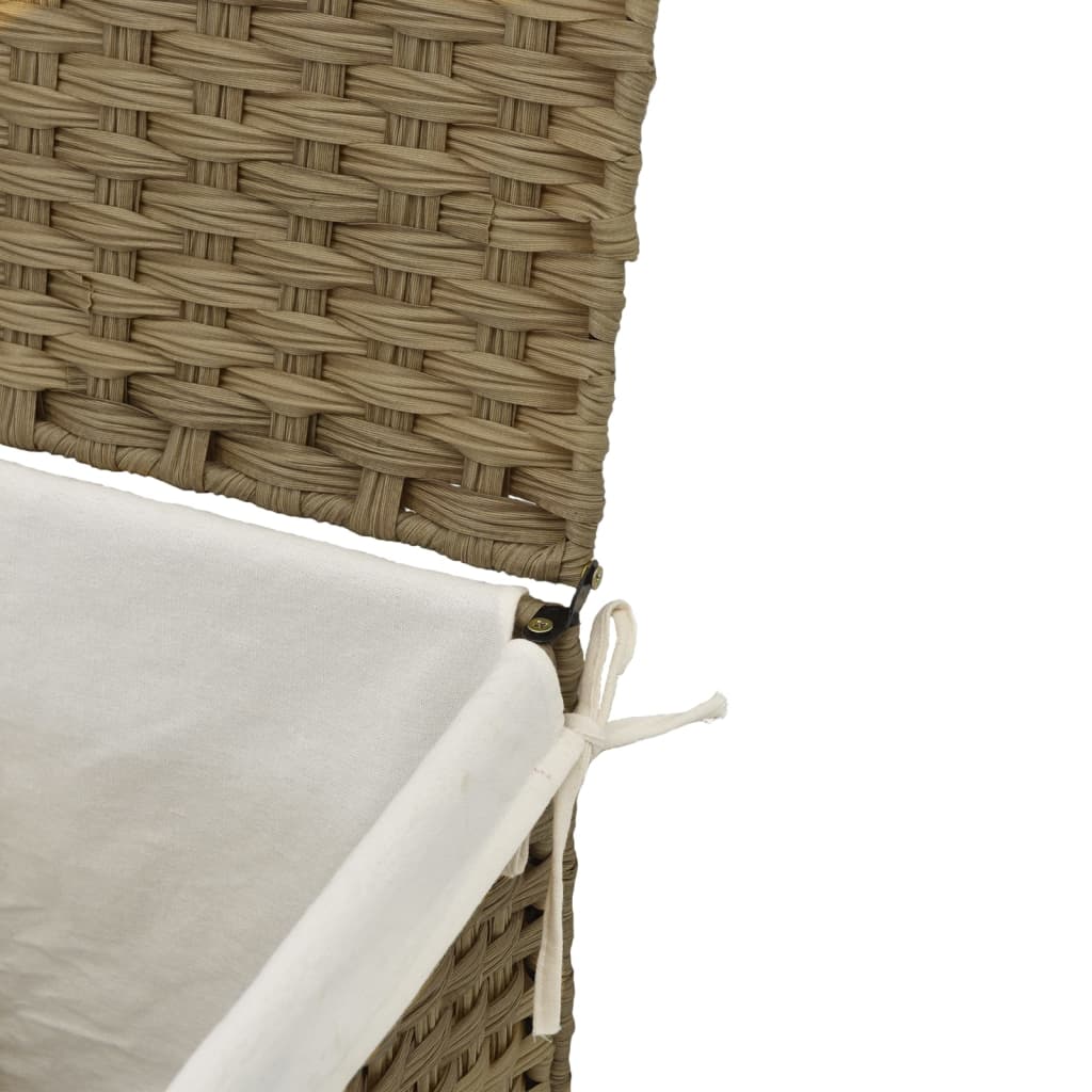 Laundry Basket with Lid 46x33x60 cm Poly Rattan