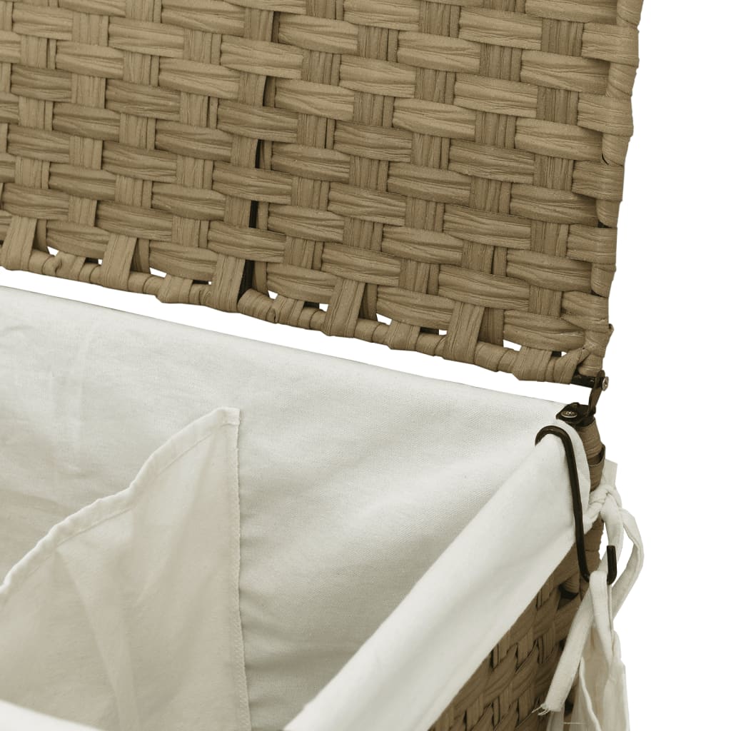 Laundry Basket with Wheels 60x35x60.5 cm Rattan