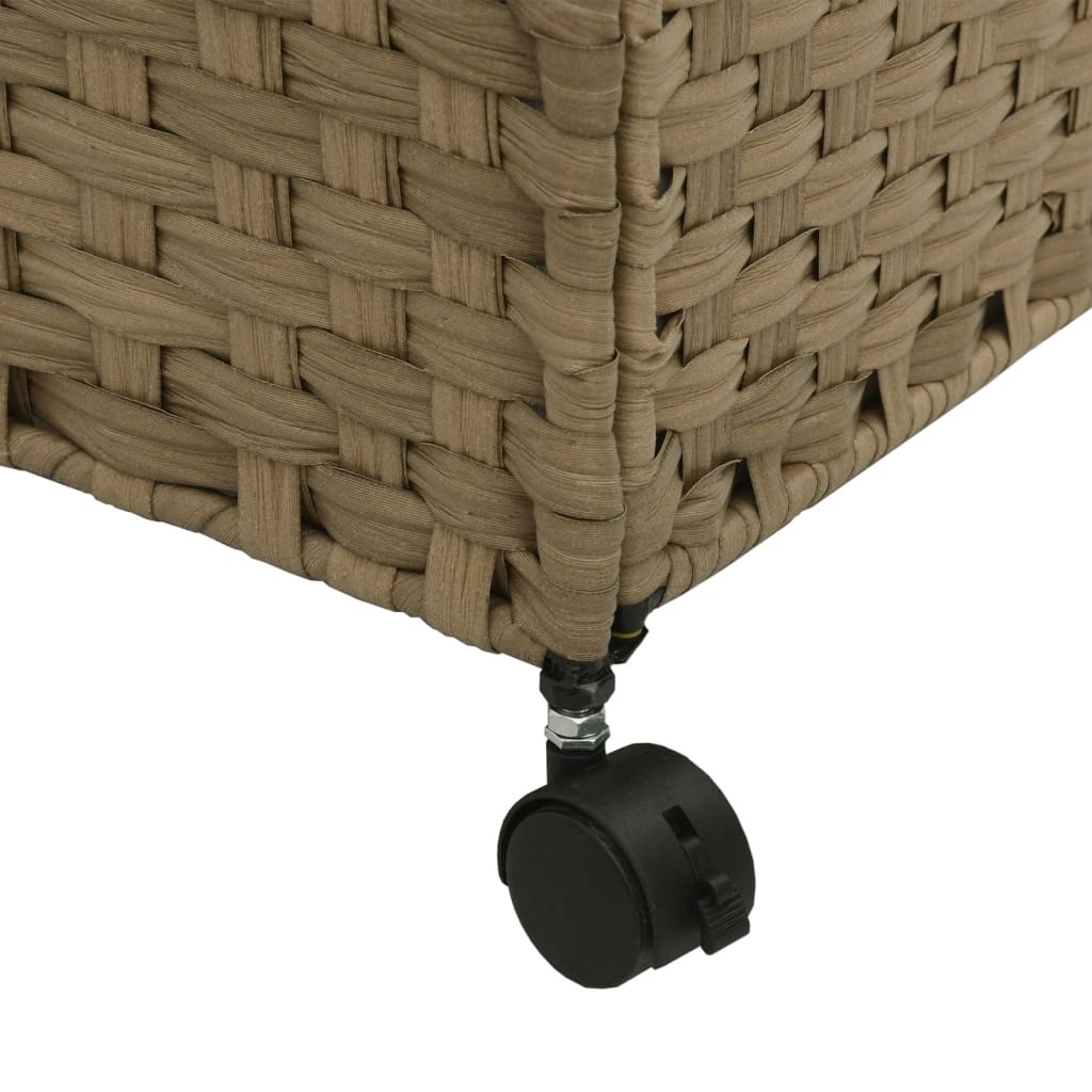 Laundry Basket with Wheels 60x35x60.5 cm Rattan