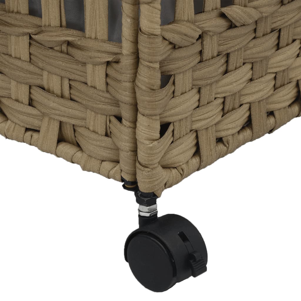 Laundry Basket with Wheels 66x35x60 cm Rattan