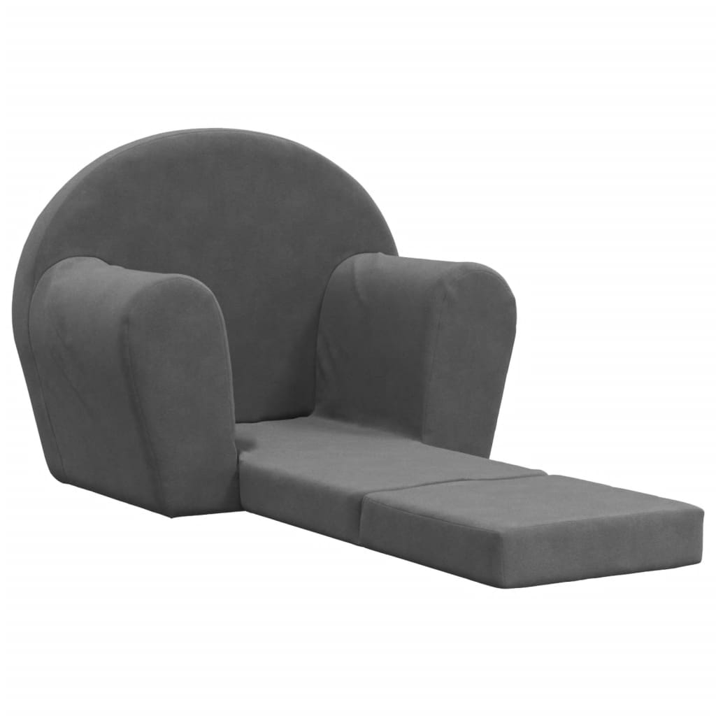 Kids' Sofa Bed Anthracite Soft Plush
