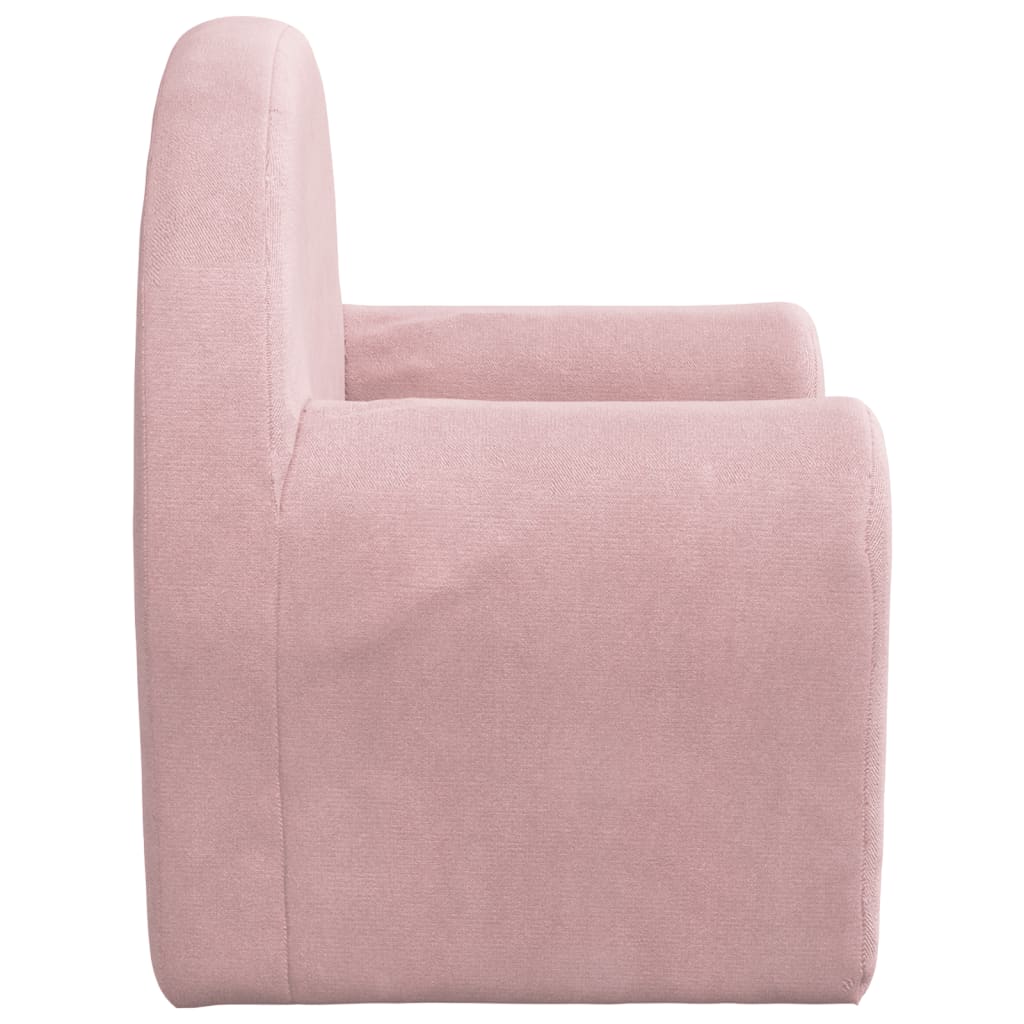 Kids' Sofa Bed Pink Soft Plush