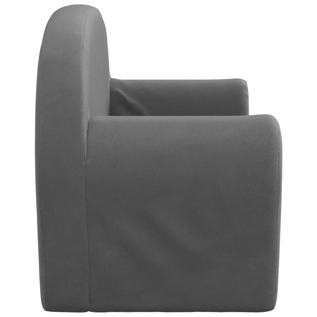Kids' Sofa Bed 2-Seater Anthracite Soft Plush