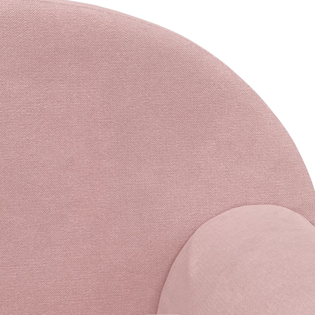 Kids' Sofa Bed 2-Seater Pink Soft Plush