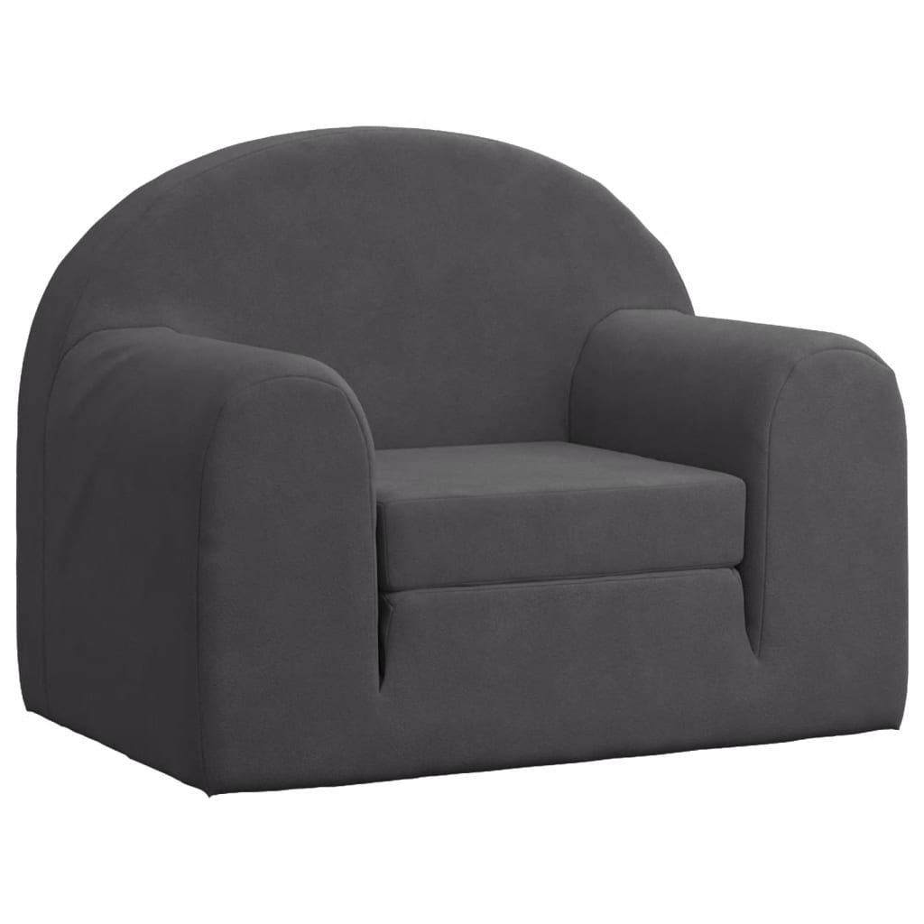 Kids' Sofa Bed Anthracite Soft Plush