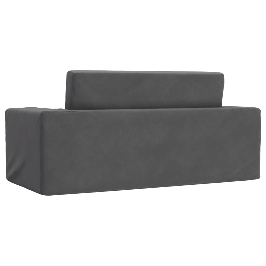 Kids' Sofa Bed 2-Seater Anthracite Soft Plush