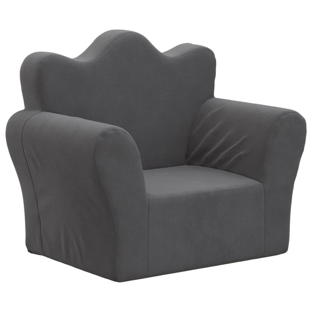 Kids' Sofa Anthracite Soft Plush
