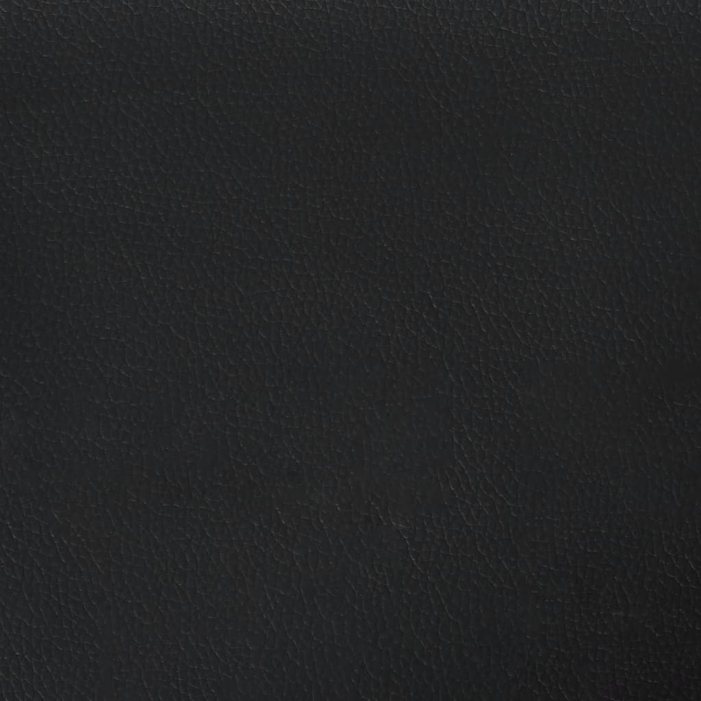 2-Seater Sofa with Throw Pillows Black 120 cm Faux Leather