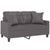 2-Seater Sofa with Throw Pillows Grey 120 cm Faux Leather