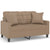 2-Seater Sofa with Throw Pillows Cappuccino 120 cm Faux Leather