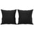 2-Seater Sofa with Throw Pillows Black 140 cm Faux Leather