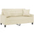 2-Seater Sofa with Throw Pillows Cream 140 cm Faux Leather