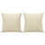 2-Seater Sofa with Throw Pillows Cream 140 cm Faux Leather