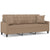 3-Seater Sofa with Throw Pillows Cappuccino 180 cm Faux Leather