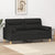 2-Seater Sofa with Throw Pillows Black 140 cm Fabric