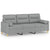 3-Seater Sofa with Throw Pillows Light Grey 180 cm Fabric
