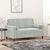 2-Seater Sofa with Throw Pillows Light Grey 120 cm Velvet