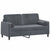 2-Seater Sofa with Throw Pillows Dark Grey 140 cm Velvet