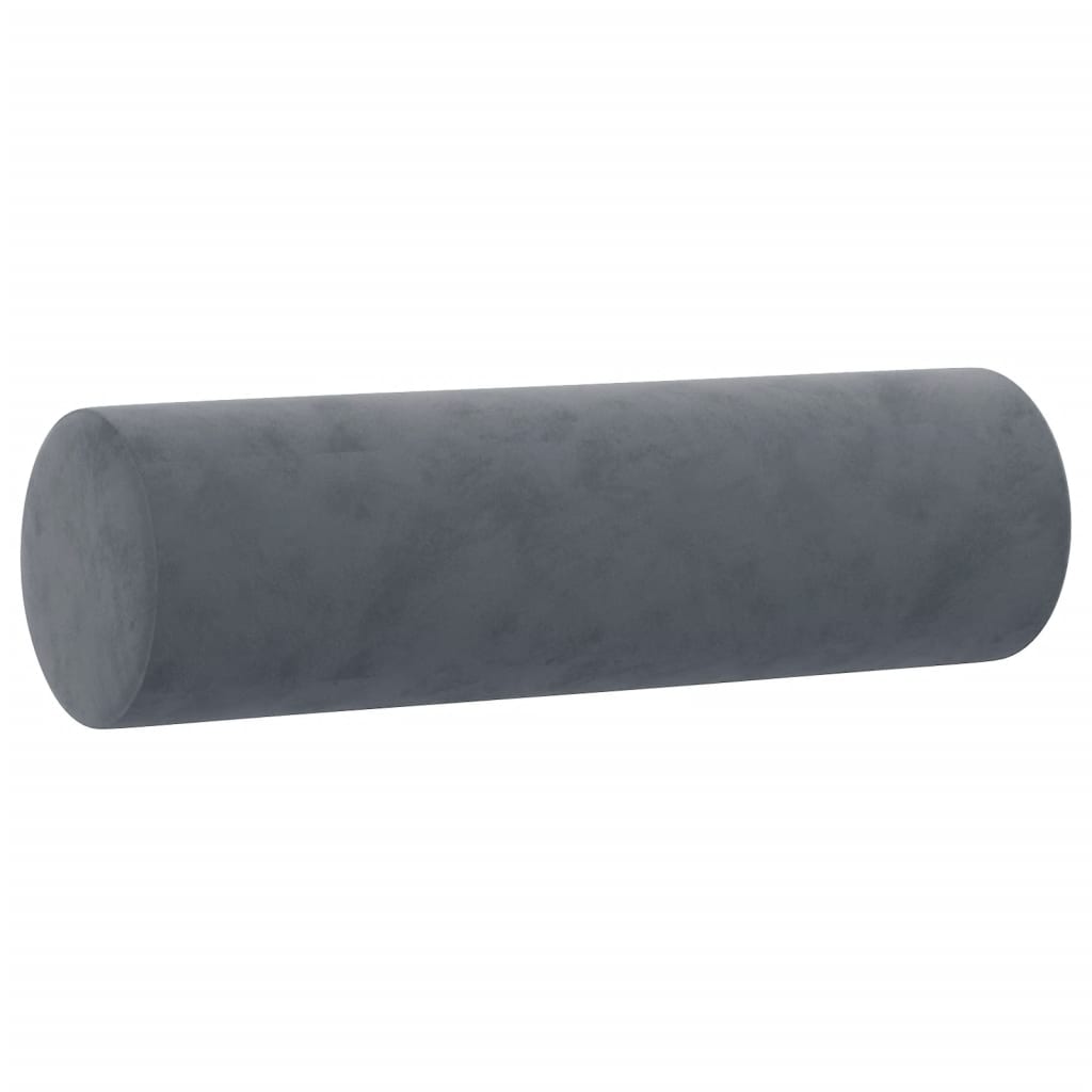 2-Seater Sofa with Throw Pillows Dark Grey 140 cm Velvet