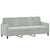 3-Seater Sofa with Throw Pillows Light Grey 180 cm Velvet