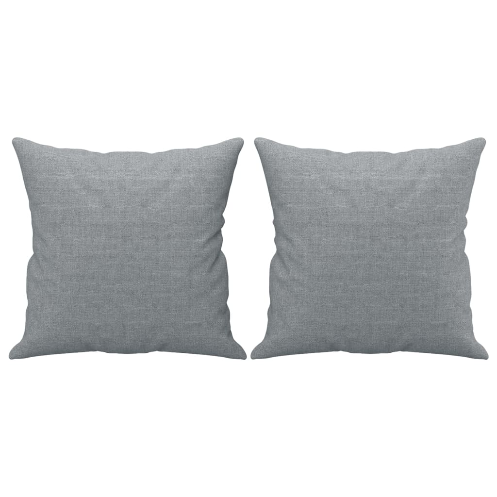 2-Seater Sofa with Throw Pillows Light Grey 120 cm Fabric