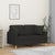 2-Seater Sofa with Throw Pillows Black 120 cm Fabric