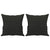 2-Seater Sofa with Throw Pillows Black 140 cm Fabric