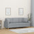 3-Seater Sofa with Throw Pillows Light Grey 180 cm Fabric