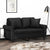 2-Seater Sofa with Throw Pillows Black 120 cm Faux Leather