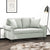 2-Seater Sofa with Throw Pillows Light Grey 120 cm Velvet