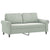 2-Seater Sofa with Throw Pillows Light Grey 140 cm Velvet